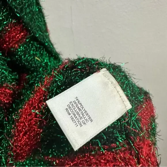 Blizzard Bay Women’s Christmas Holiday Striped Cardigan Sweater Size S - Picture 4 of 5